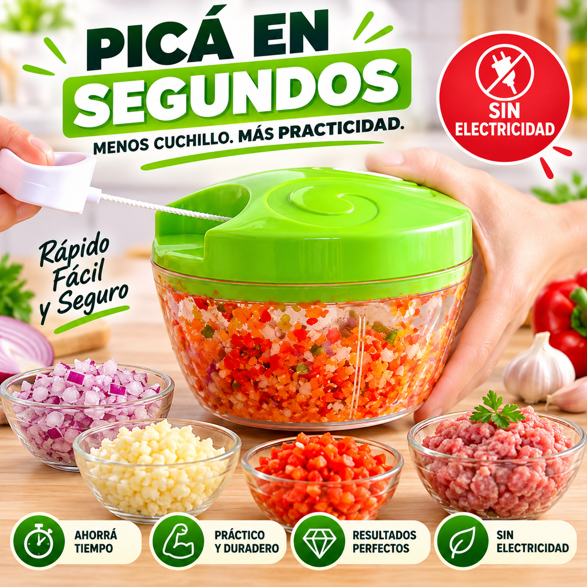 PicaFlex™ | Picador de Alimentos Manual
