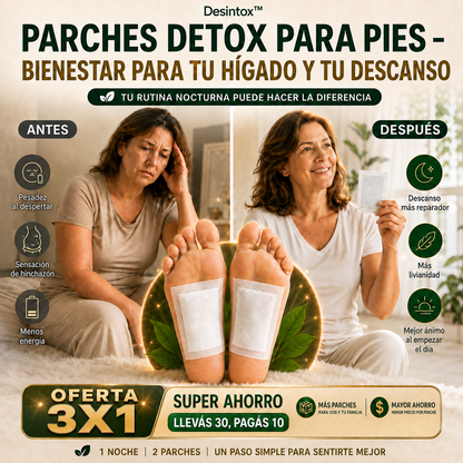 Desintox™ | Parches Detox para Pies – Bienestar para tu Hígado y tu Descanso