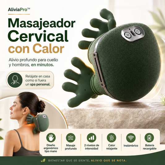AliviaPro™ | Masajeador Cervical con Calor