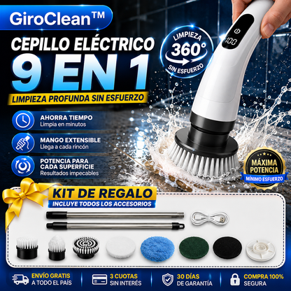 GiroClean™ | Cepillo Eléctrico 9 en 1 | Limpiá sin esfuerzo