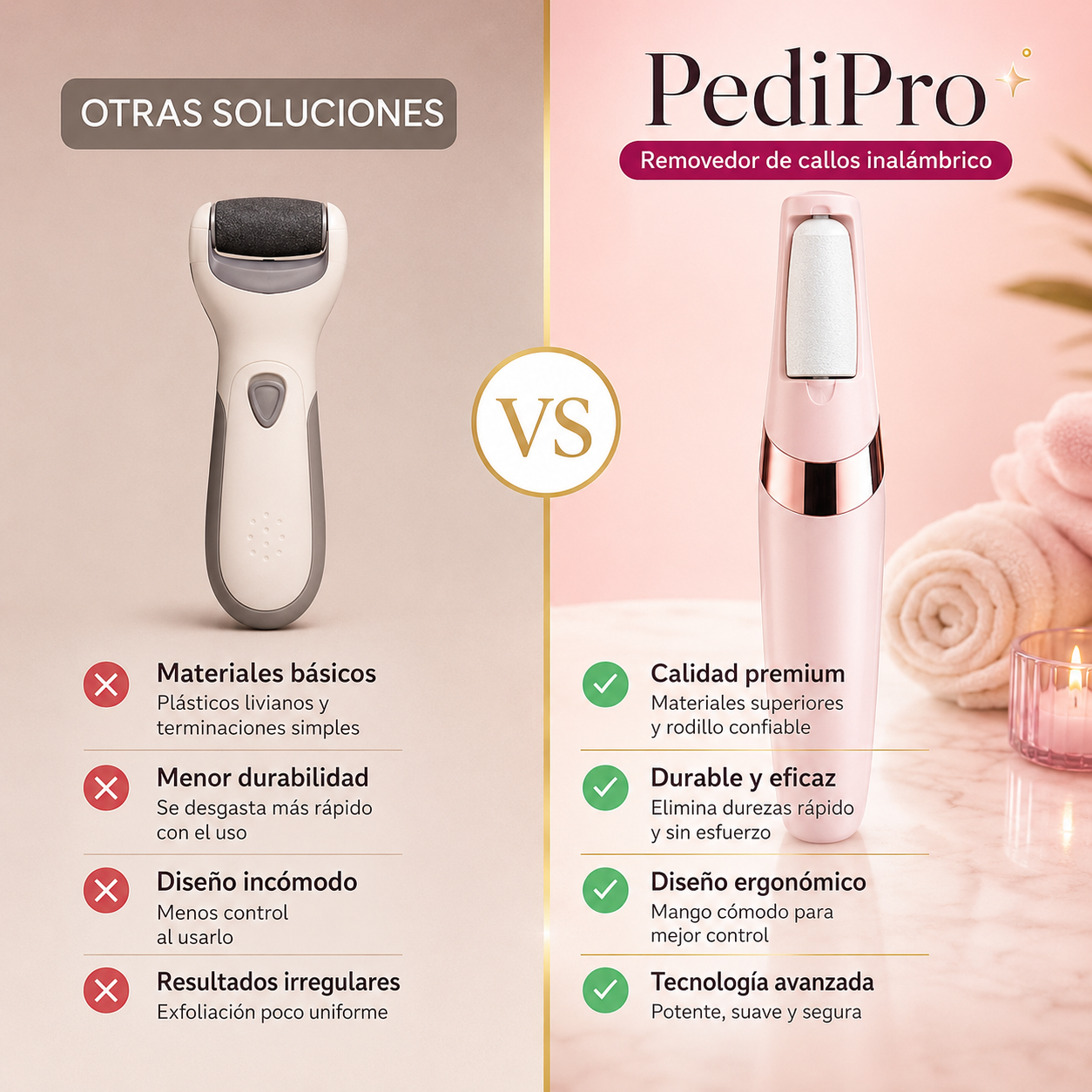 PediPro™ | Removedor de Callos Inalámbrico | Mostrá Tus Pies Sin Vergüenza