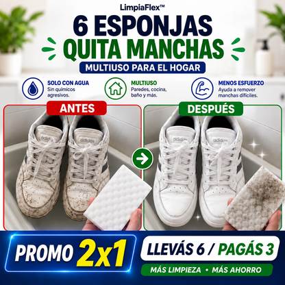 LimpiaFlex™ | Esponja Quita Manchas Multiuso para el Hogar