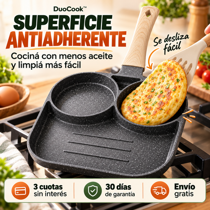 DuoCook™ | Sartén Multifunción Antiadherente 3 en 1