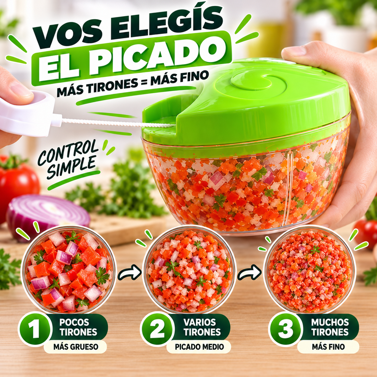 PicaFlex™ | Picador de Alimentos Manual
