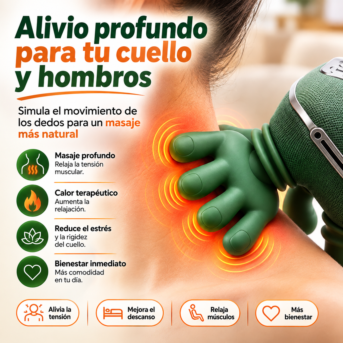 AliviaPro™ | Masajeador Cervical con Calor