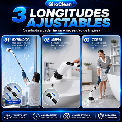 GiroClean™ | Cepillo Eléctrico 9 en 1 | Limpiá sin esfuerzo