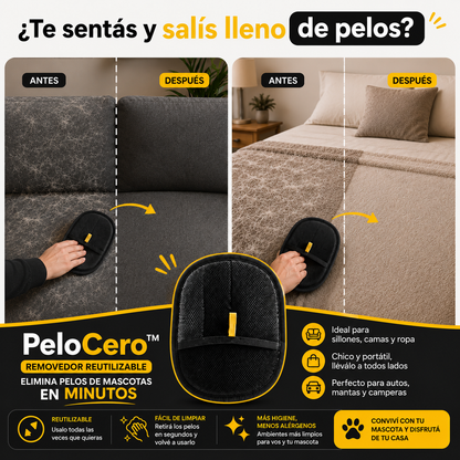 PeloCero™ | Removedor Reutilizable | Elimina Pelos de Mascotas en Minutos