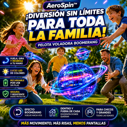 AeroSpin™ | Pelota Voladora LED | La Mejor Sorpresa del Día del Niño