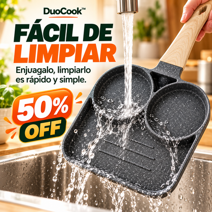 DuoCook™ | Sartén Multifunción Antiadherente 3 en 1