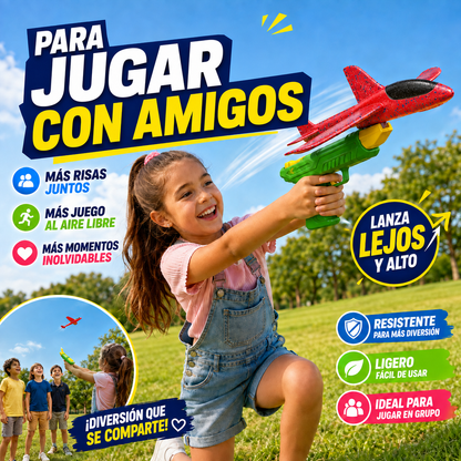 AeroPlay™ | Pistola Lanza Aviones | Este Día del Niño, Regalá Diversión de Verdad