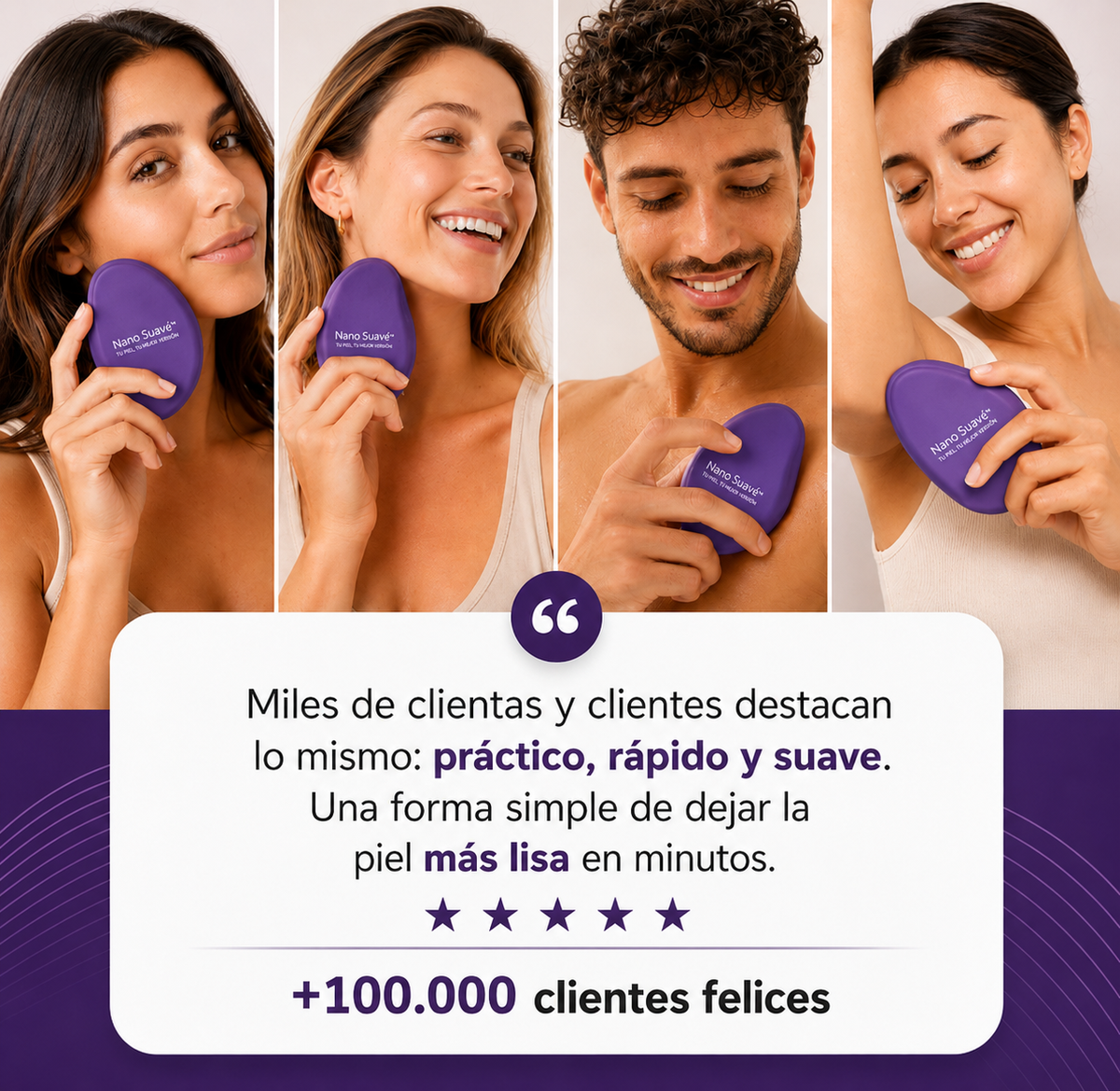 Depiladora Suavé™ | Remueve el Vello y Exfolia la Piel