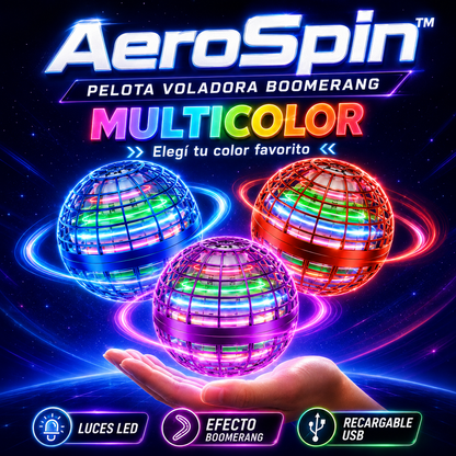 AeroSpin™ | Pelota Voladora LED | La Mejor Sorpresa del Día del Niño