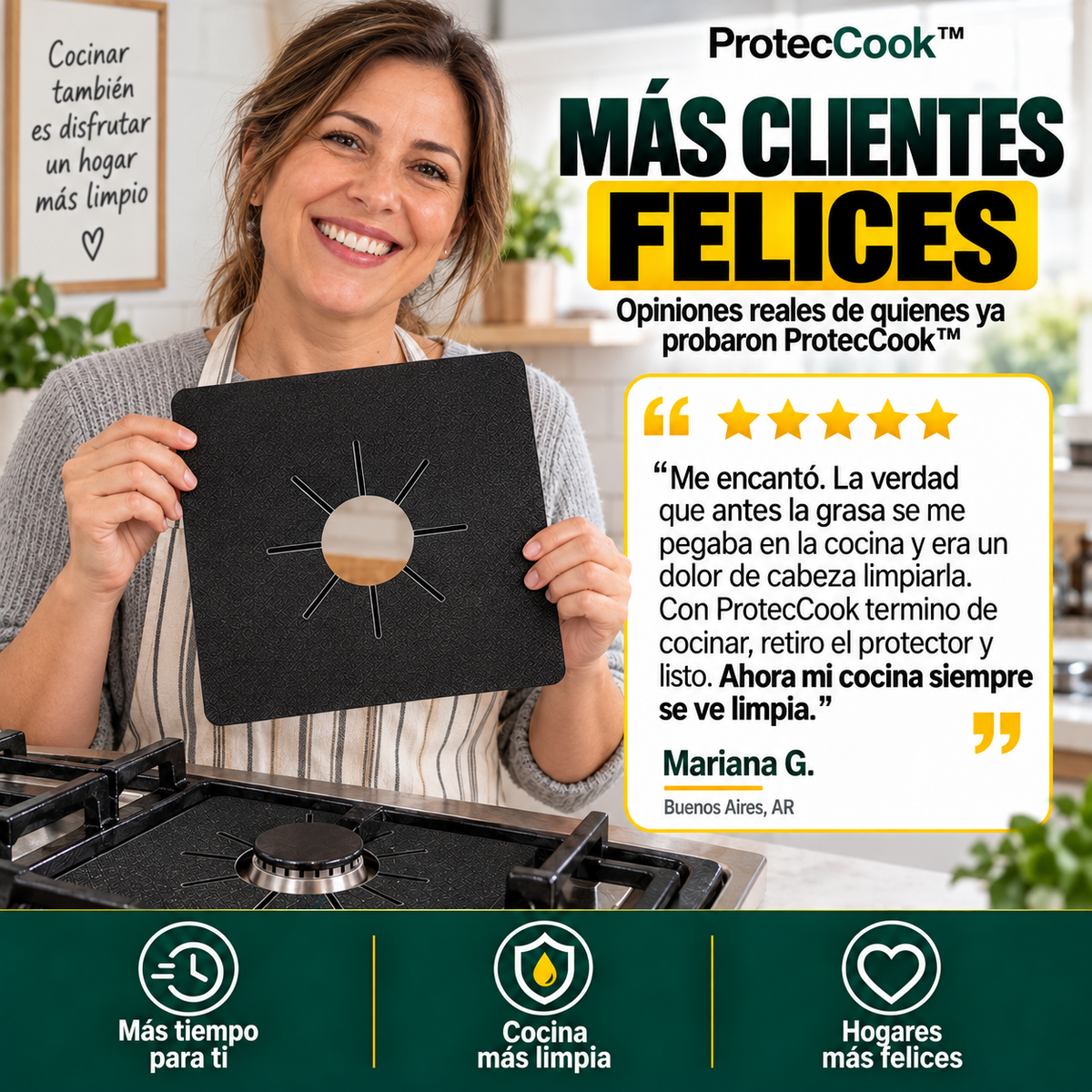 ProtecCook PREMIUM™ | Protector Antigrasa para Hornallas