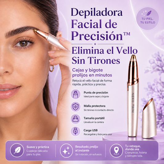 Depiladora Facial de Precisión™ | Elimina el Vello Sin Tirones